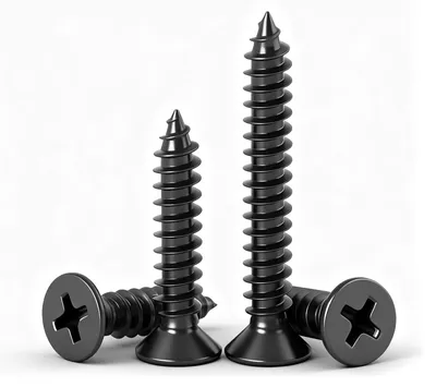 Productafbeelding van 50 Stuks Zwarte Zelfschrijvende Schroeven M3x12mm met Flachkop