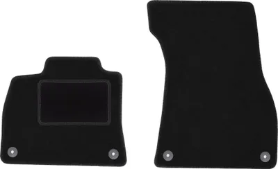Image de Tapis de sol avant velours sur-mesure pour Audi e-Tron (2018-, SUV) noir, jeu 2 pièces, fixations - STANDRAD