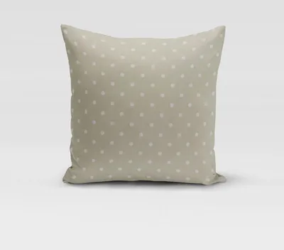 Produktbild von SCHÖNER LEBEN. Kissenhülle Full Stop Punkte grünbeige weiß Größe 70x70cm (HxB) 70x70cm (HxB) Größe