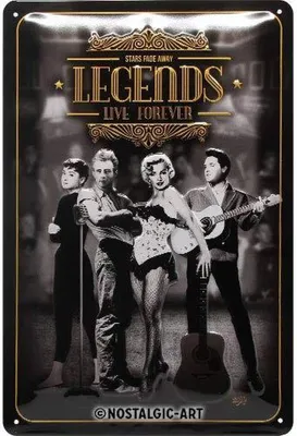 Produktbild von Nostalgic-Art - Blechschild 20 x 30cm - Celebrities - Legends Live Forever