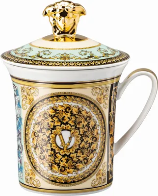 Zdjęcie produktu dla Rosenthal Versace 30th anniversary kubek z pokrywką Barocco Mosaic