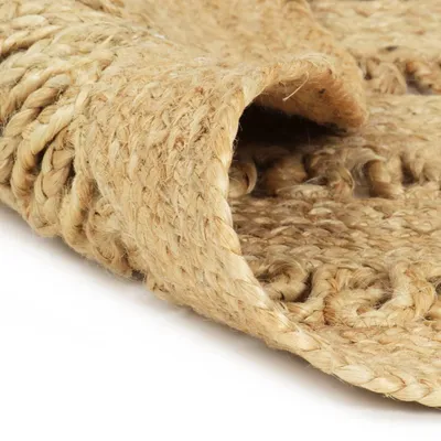 Produktbild von vidaXL Teppich Handgefertigt Jute Geflochten 90 cm