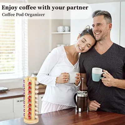Produktbild von Koffiecapsulestandaard 360 Grad, 36-Stück-Kapsel-Dispenser, rotierbar