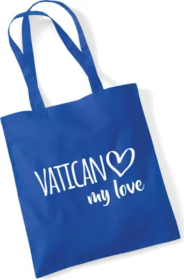Produktbild von Huuraa Jutebeutel Vatican my love 10 Liter Bright Royal Baumwolle Tasche Geschenkidee