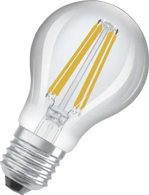Produktbild von OSRAM LED Stromsparlampe, Filament Birne mit E27 Sockel, Warmweiß (3000K), 5 Watt, ersetzt herkömmliche 75W-Leuchtmittel, besonders hohe Energieeffizienz und stromsparend, 1er-Pack