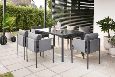 Produktbild von Primaster Garten-Essgruppe Ascona Stahl 6 Personen