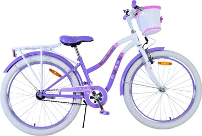 Obrázok produktu pre Volare Krásny detský bicykel pre dievčatá - 24 palcov vo fialovej farbe pre bezpečnú zábavu pri jazde