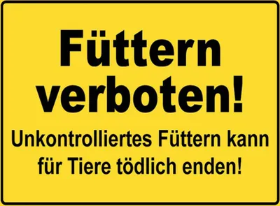 Produktbild von vianmo Holzschild 30x40 cm Füttern verboten Tiere