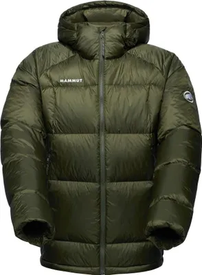 Grüne Mammut Glacier Glow IN Hooded Jacke mit Kapuze und durchgehendem Reißverschluss