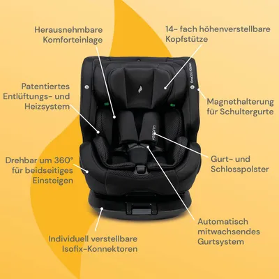 Produktbild von Osann Kinderautositz One360 Klimax i-Size - All Black