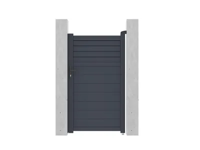 Zdjęcie produktu dla Brama ogrodowa skrzydłowa – aluminium – 103 x 180 cm – antracyt – VIAZO