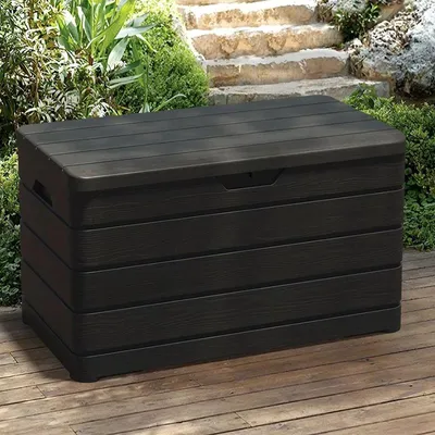 Image de Coffre de jardin en résine 320 kg – 152 cm - DOLOMITI 640L Anthracite