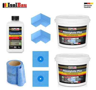 Dichtset Dichtband 8 kg Flüssigfolie Dichtmanschette Innenecke Tiefengrund