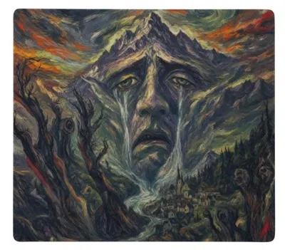 Produktbild von Schreibtischunterlage Mauspad - Kokoschka Landschaft (Expressionismus)