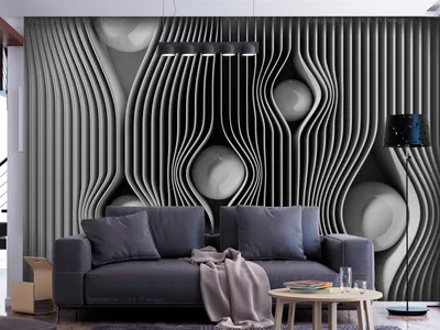 Produktbild von Vlies Fototapete 3D Optik 350x256 cm Tapeten Wandtapete XXL Abstrakt Kugel beige n-A-1165-a-a