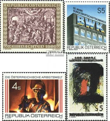 Produktbild von Briefmarken Österreich 1986 Mi 1870,1871,1872,1873 (kompl.Ausgaben) postfrisch Sondermarken