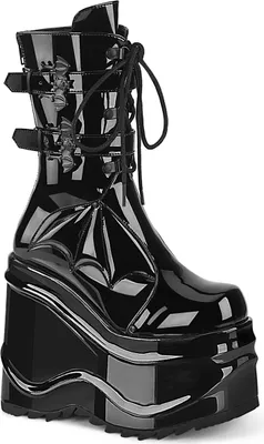 Zdjęcie produktu dla Damskie buty WAVE-150 marki DemoniaCult, czarny patent , EU 41, US 11