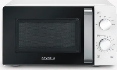 Produktbild von Mikrowelle 17L 700W SEVERIN MW 7885 Solo Timer schwarz weiß freistehend MW 7885 aus Edelstahl, schwarzweiß Mikrowelle Mikrowellengerät