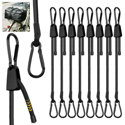 Image de Bandes élastiques avec mousqueton, 30 cm, lot de 8