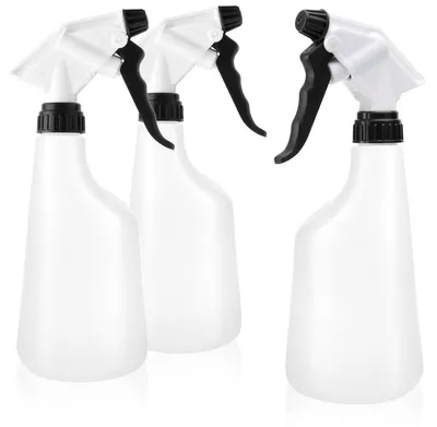 Image de Flacon pulvérisateur 600 ml - Plastique - Blanc et noir - Lot de 3