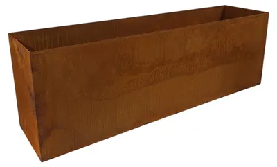 Produktbild von Bornhöft Balkonkasten Pflanzkübel Edelrost Metall 80x20x15 cm Pflanzkasten Garten Balkon