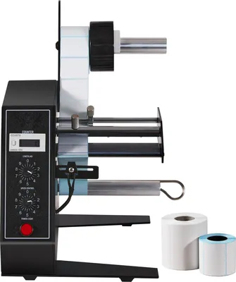 Zdjęcie produktu dla SucceBuy Automatyczny dyspenser etykiet od . Szerokość 15 - 125 mm (0,6"- 4,9"). Długość 3-150 mm (0,1"- 5,9"). Automatyczny stripper etykiet. Regulowana prędkość. Automatyczne zliczanie 0 - 999999.