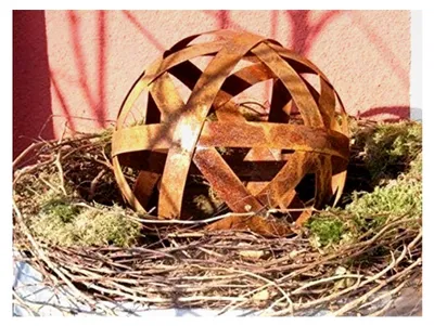Produktbild von Rostkugeln aus Blechstreifen, Edelrost Größe 1