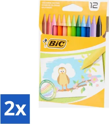 Produktbild von BIC Buntstifte – Verschiedene Farben – 12 Buntstifte - Vorteilspack - 2 Stücke