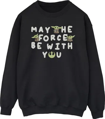 Produktbild von Star Wars - "The Mandalorian May The Force Be With You" Sweatshirt für Herren BI46765 (L) (Schwarz)