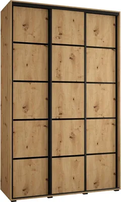 Produktbild von MEBLE KRYSPOL Davos 4 Schrank, drei Türen - 235,2x150x45 cm - Artisan  Artisan Schwarz