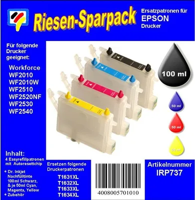 A product image showing ink cartridges and related information.