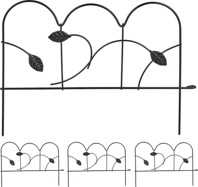Produktbild von Gartenzaun 4-teilig Metall 28x385 cm Bronze