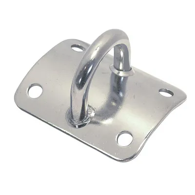 Produktbild von Mastplatte, gewölbt, Auge waagerecht, 6mm, Edelstahl A2