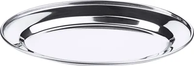 Produktbild von Bratenplatte, Buffetplatte, oval, flach, Edelstahl 18/10, 25-66 cm wählbar : 25 cm Variante: 25 cm