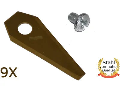 Obrázok produktu pre 9 X 4,9 CM titánové nože BOSCH Indego 350 400 800 1000 1100 1200 Connect robotická kosačka