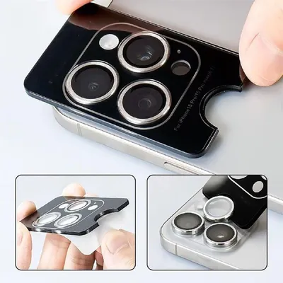 Obrázek produktu pro Ochranné sklo objektivu fotoaparátu pro objektivy smartphonů kompatibilní s iPhone 12 Pro modré