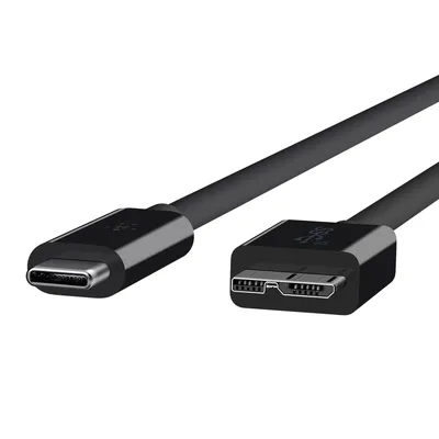 Produktbild von Belkin USB Datentransferkabel für MacBook, Smartphone, Festplatte - 91,44 cm - 1 x Typ C Stecker USB - 1 x Typ B Stecker Micro USB - 1,25