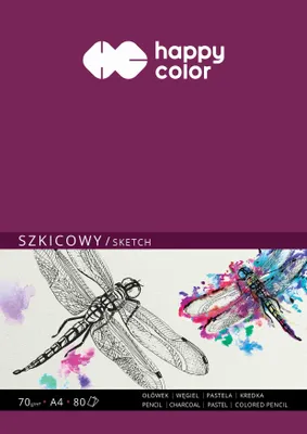 Produktbild von Szkicownik A4 klejony 80 arkuszy 70 g/m2 Happy Color