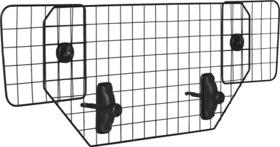 Image de Grille pour chien en voiture - Séparation de sécurité universelle - Largeur réglable jusqu'à 120 cm - Hauteur 40,5 cm - Métal & plastique - Noir