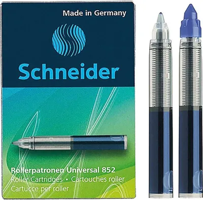 Produktbild von Schneider Universal Rollerpatrone 852 (185203, Strichbreite M, löschbar, 5-er Schachtel) Königsblau
