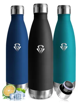 Produktbild von Mujigaga Trinkflasche Edelstahl 750ml, Auslaufsichere Isolierflasche, Trinkflasc
