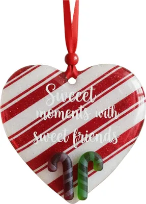 Produktbild von Handgefertigter Weihnachtsbaumschmuck aus Treibglas in Herz-, Glocken- oder Baumform – ein Andenken an die Freundschaft für beste Freunde