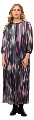 Produktbild von Ulla Popken, Damen, große Größen, Meshkleid verschwommener Druck