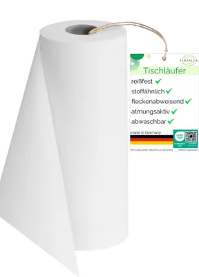 Produktbild von Sensalux NATURE Tischläufer - 0,3m x 25m Weiß/Wolkenweiß