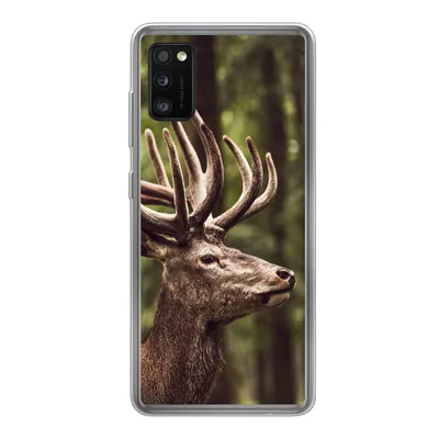 Produktbild von MuchoWow® Handyhülle Schutzhülle Hülle für Samsung Galaxy A41 Hirsch - Natur - Geweih - Wald - Tiere Silikon Softcase Handy Hülle - Mobiltelefon