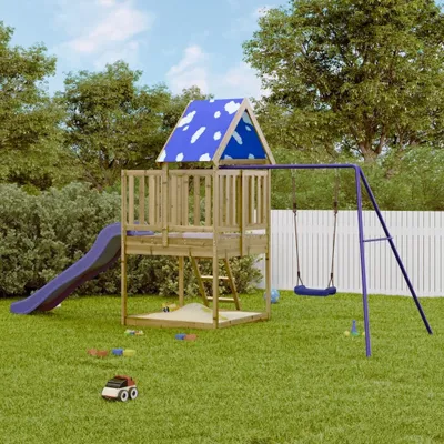 Produktbild von Design Spielturm Imprägniertes Kiefernholz, Klettergerüste 2024 Neu