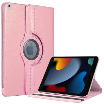 Image de Coque pour iPad 10,2 Pouces (2019/2020/2021) Protection Antichoc Etui Rotatif 360° - Rose