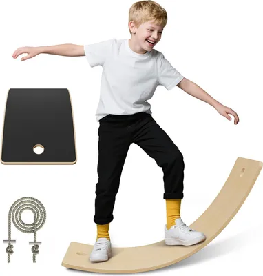 Poutre D'Équilibre Pliable HOMCOM 210cm - Charge 120kg - Bleu - Pour Gymnastique