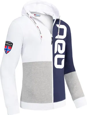 Produktbild von Nebulus Sweatjacke NEBSTER Herren, Jacke, praktische Kapuzenjacke, P5966 - Herren, grau-navy-weiß, L