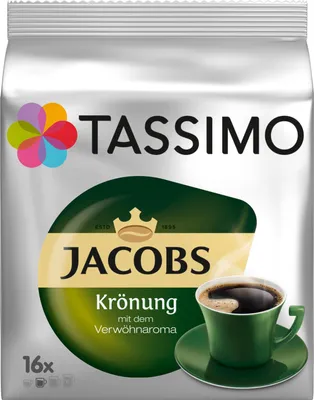 Produktbild von Tassimo Jacobs Krönung mit dem Verwöhnaroma | 16 T Discs, Kaffeekapseln